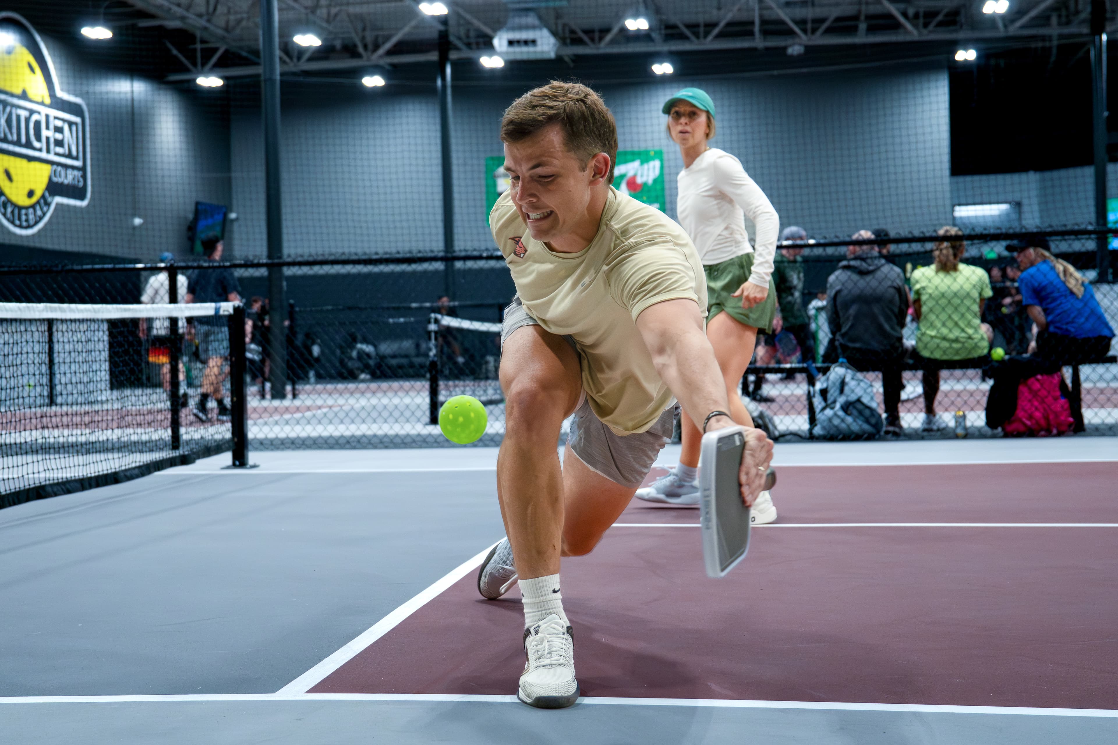 On-court pickleball action during a Paragon Circuit event